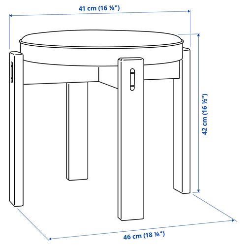 IKEA - HOLMSJÖ, stool, beech-black, 42 cm