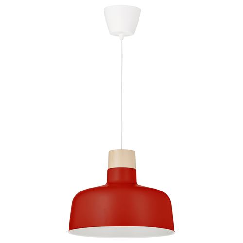 IKEA - BUNKEFLO, pendant lamp, red-birch, 36 cm