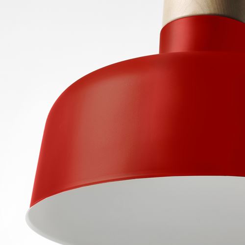 IKEA - BUNKEFLO, pendant lamp, red-birch, 36 cm