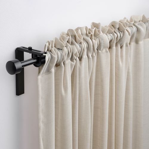 IKEA - HALLEBRACKA, sheer curtains, 1 pair, light beige, 145x300 cm