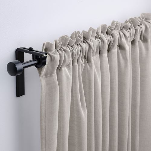 IKEA - HALLEBRACKA, sheer curtains, 1 pair, light grey, 145x300 cm