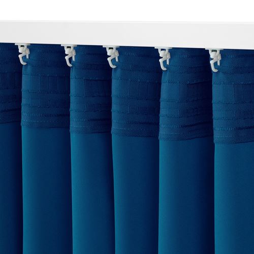 IKEA - MAJGULL, blackout curtain, 1 pair, dark blue, 145x300 cm