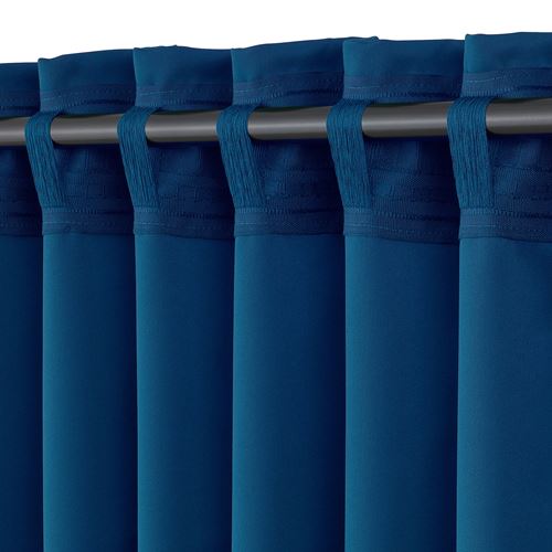 IKEA - MAJGULL, blackout curtain, 1 pair, dark blue, 145x300 cm