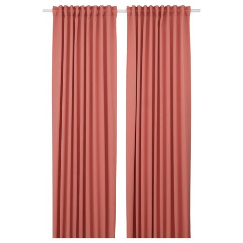 IKEA - MAJGULL, blackout curtain, 1 pair, pink, 145x300 cm