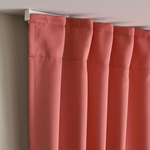 IKEA - MAJGULL, blackout curtain, 1 pair, pink, 145x300 cm