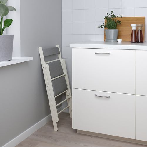 IKEA - FRÖSVI, folding chair, white/Knisa light grey