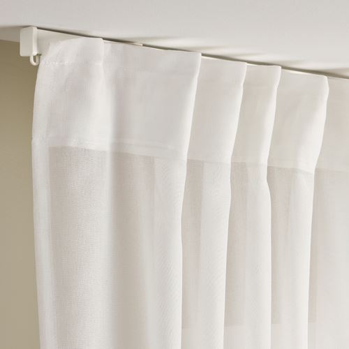 IKEA - ANGSFRYLE, sheer curtains, white, 300x300 cm