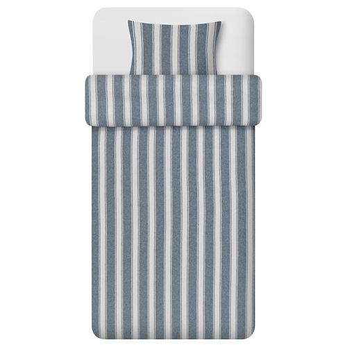 IKEA - STRUTBRAKEN, single duvet cover sets, blue-white, 150x200/50x60 cm