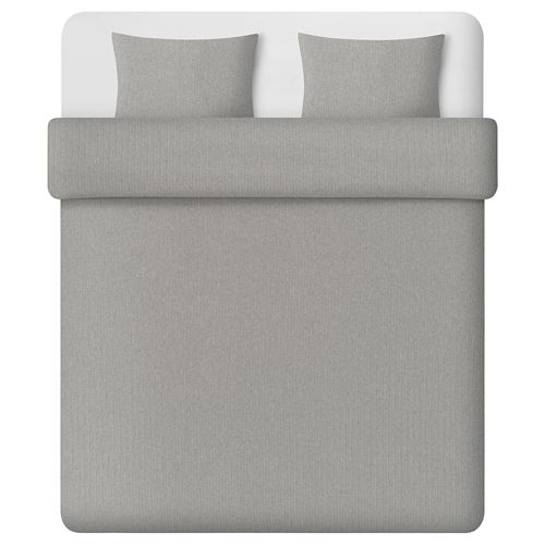 IKEA - STRUTBRAKEN, double quilt cover and 2 pillowcases, grey, 240x220/50x60 cm