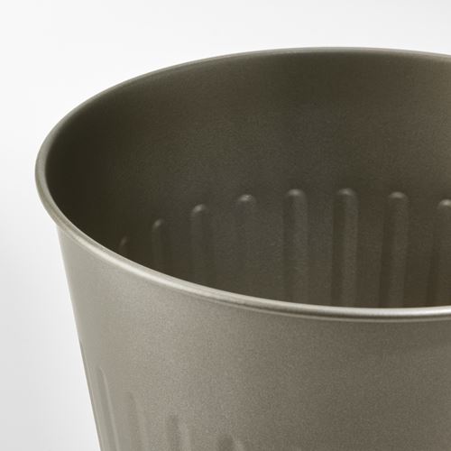 IKEA - CITRONMELISS, steel plant pot, grey, 15 cm