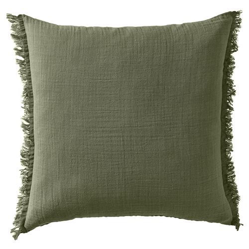 IKEA - VALLKRASSING, lace pillow cover, grey-green, 50x50 cm