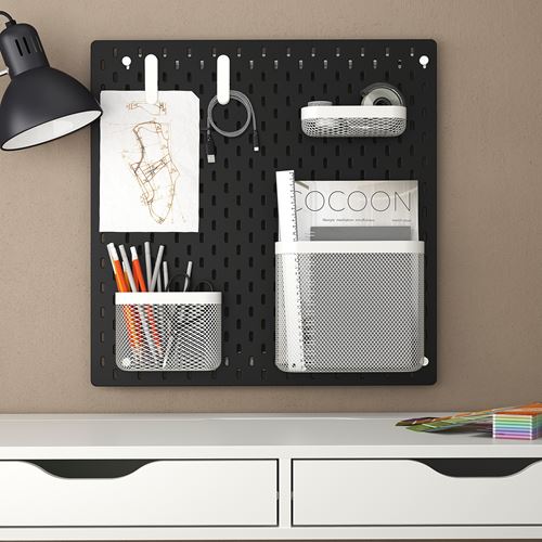 IKEA - SKADIS, pegboard, black, 56x56 cm