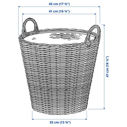 IKEA - FLODBJÖRK, plastik saksı, açık gri-kahverengi, 41 cm