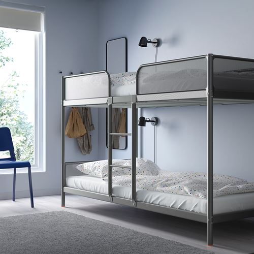 IKEA - TUFFING, bunk bed, dark grey, 90x200 cm