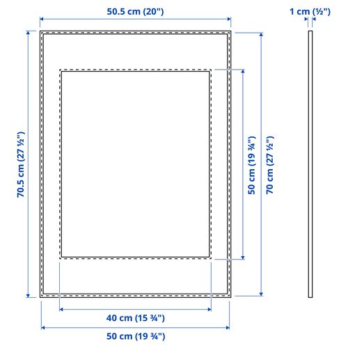 IKEA - LOMVIKEN, black frame, black, 50x70 cm