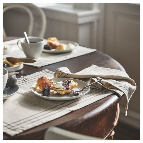 IKEA - VARARV, amerikan servis, koyu gri-natürel, 35x45 cm