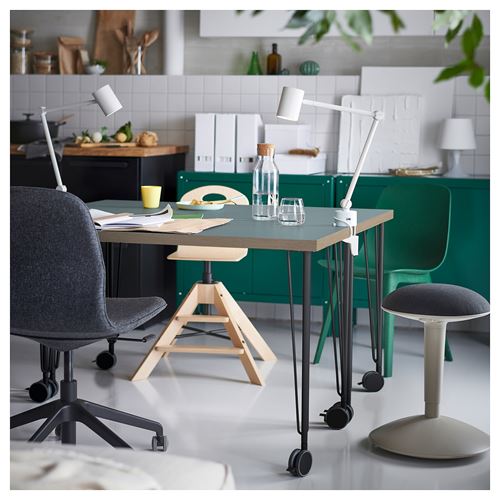 IKEA - LAGKAPTEN, desk, grey/black, 140x60 cm