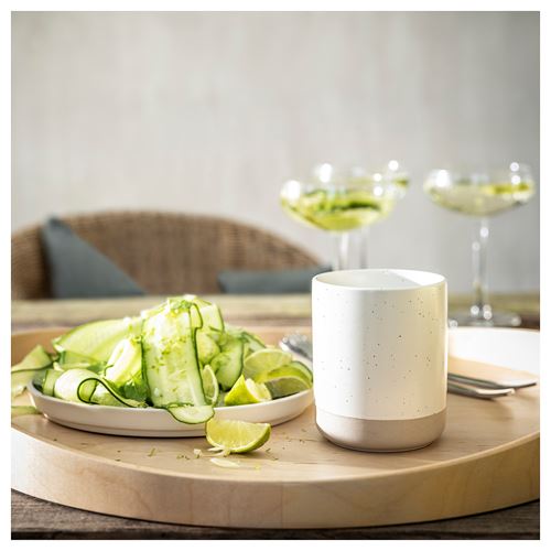 IKEA - ADELTUJA, scented candle in pot, white, 45 hr