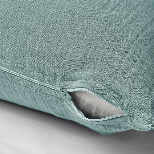 IKEA - VALLKRASSING, lace pillow cover, light blue-grey, 50x50 cm