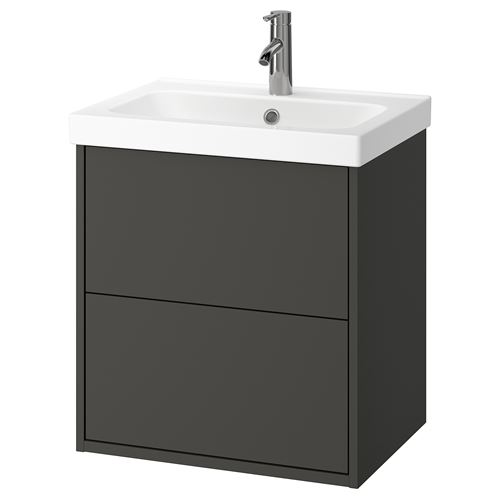 IKEA - HAVBACK/ORRSJÖN, wash-basin and cabinet, dark grey, 62x49x69 cm