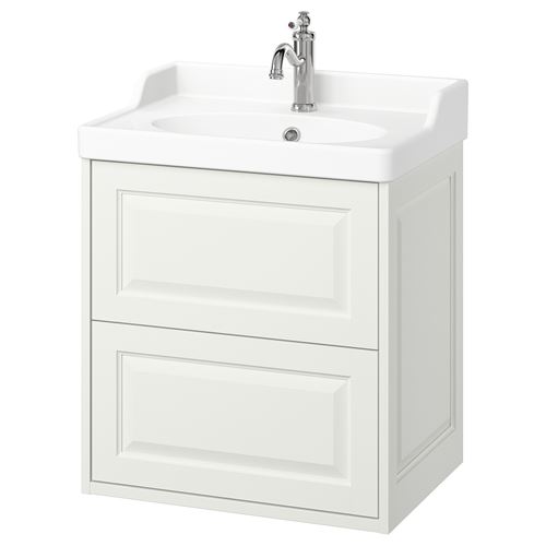 IKEA - TANNFORSEN/RUTSJÖN, wash-basin and cabinet, white, 62x49x74 cm