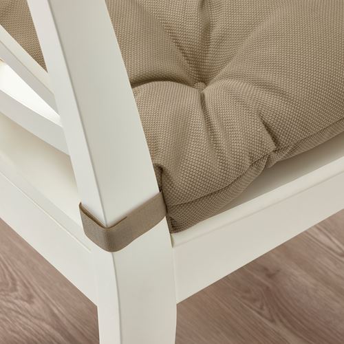 IKEA - MALINDA, chair pad, beige, 40/35x38x7 cm