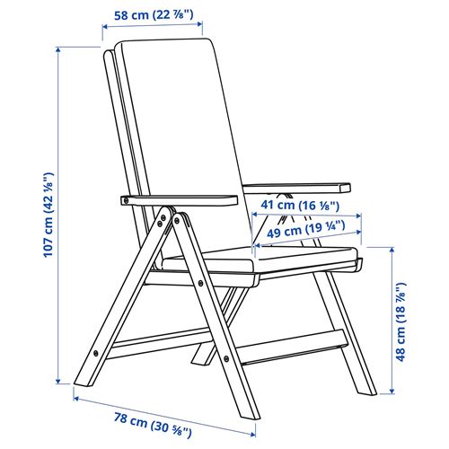 IKEA - BONDHOLMEN, dining table and adjustable chairs, white-beige