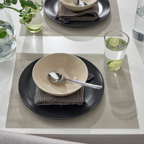 IKEA - FLYGFISK, place mat, light beige, 38x30 cm