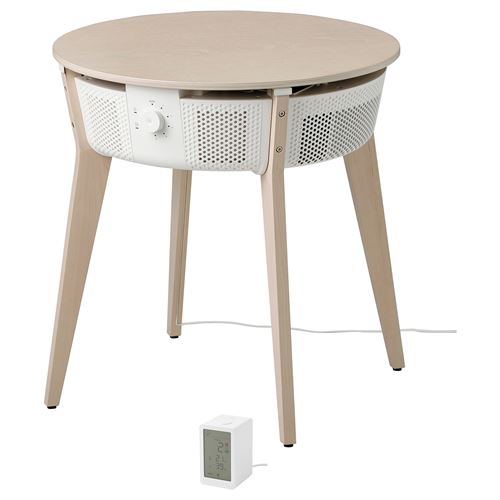 STARKVIND/VINDSTYRKA oak veneer-white air purifier desk and air quality ...