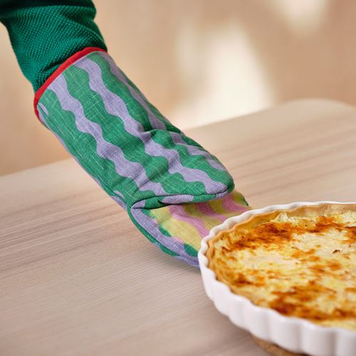 IKEA - TABBERAS, oven glove, green/liliac