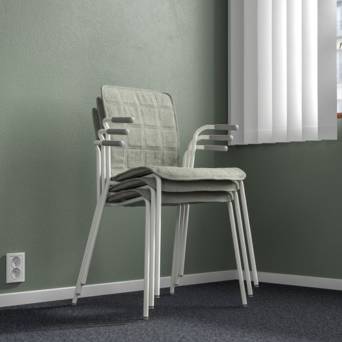 IKEA - LAKTARE, office chair, light green-white