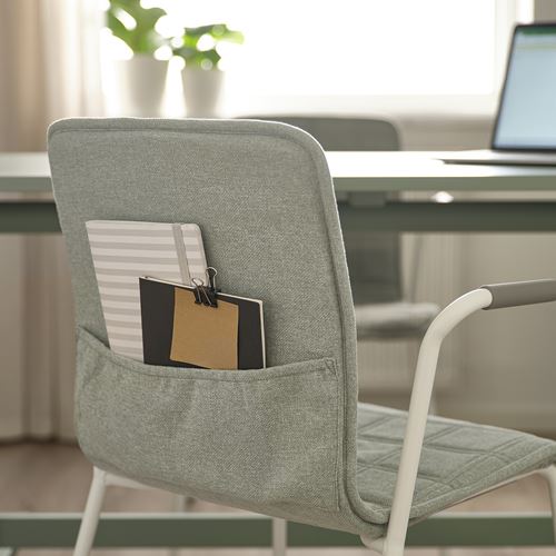 IKEA - LAKTARE, office chair, light green-white