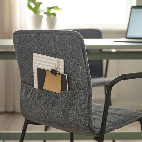 IKEA - LAKTARE, office chair, grey/black