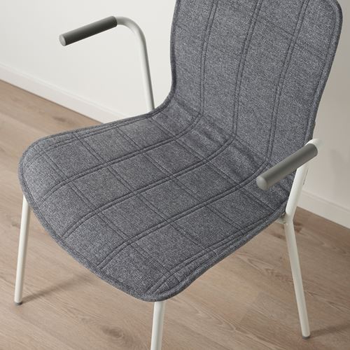 IKEA - LAKTARE, office chair, Gunnared medium grey-white