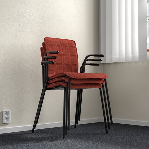 IKEA - LAKTARE, office chair, red/black