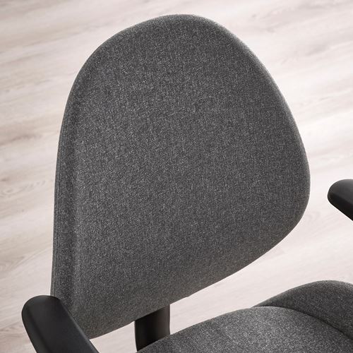 IKEA - HATTEFJALL, office chair, gunnared dark grey-black