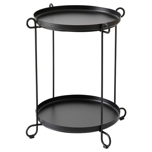 IKEA - LIVELYCKE, tray table, black, 50x54 cm