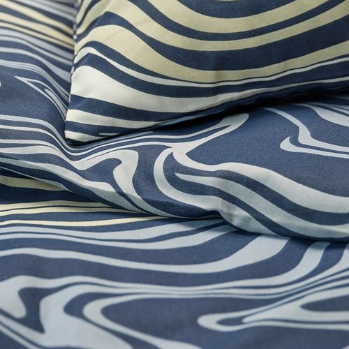 IKEA - KLIPPNEJLIKA, double quilt cover and 2 pillowcases, multicolour, 240x220/50x60 cm