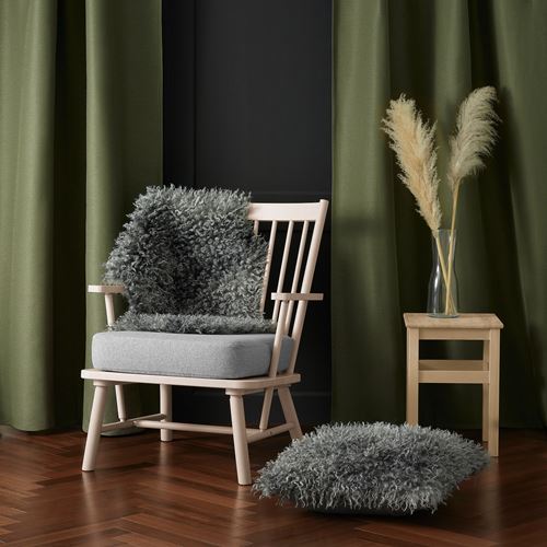IKEA - VAGVISARE, faux sheepskin, dark grey, 65x95 cm