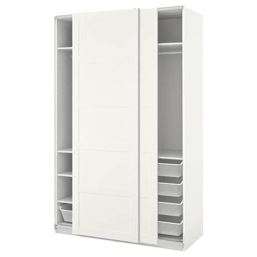 IKEA - PAX/BERGSBO, PAX sliding door wardrobe, white, 150x66x236 cm