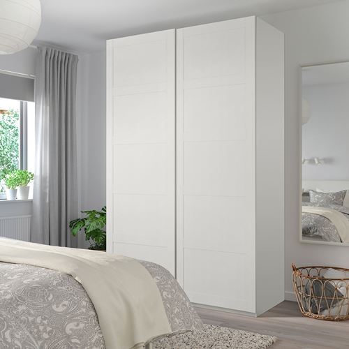 IKEA - BERGSBO, pair of sliding doors, white, 150x236 cm