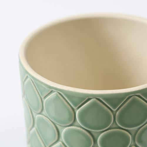 IKEA - CHIAFRÖN, stoneware plant pot, green, 9 cm