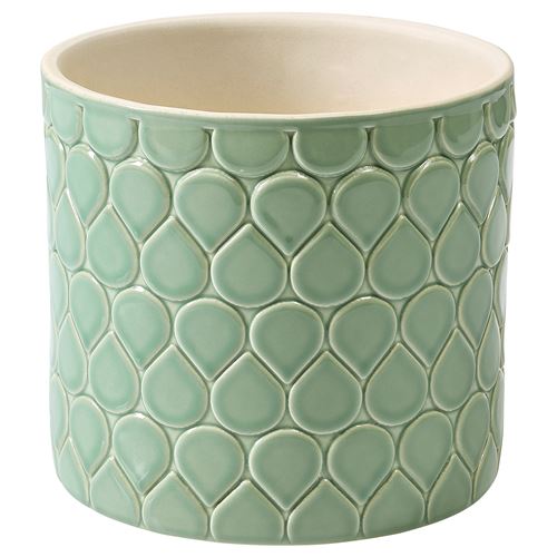 IKEA - CHIAFRÖN, stoneware plant pot, green, 12 cm