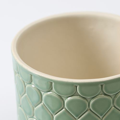 IKEA - CHIAFRÖN, stoneware plant pot, green, 12 cm