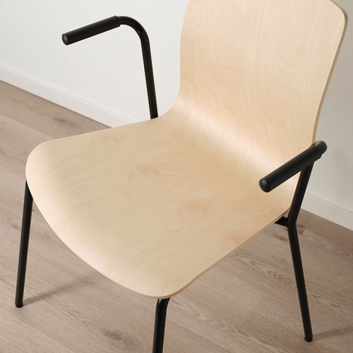 IKEA - LAKTARE, office chair, birch/black