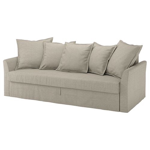 IKEA - HOLMSUND, 3-seat sofa-bed, borgunda beige