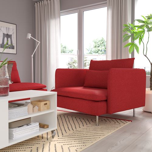 IKEA - SÖDERHAMN, armchair, tonerud red