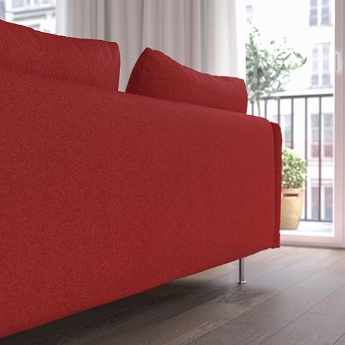 IKEA - SÖDERHAMN, 3-seat sofa, tonerud red