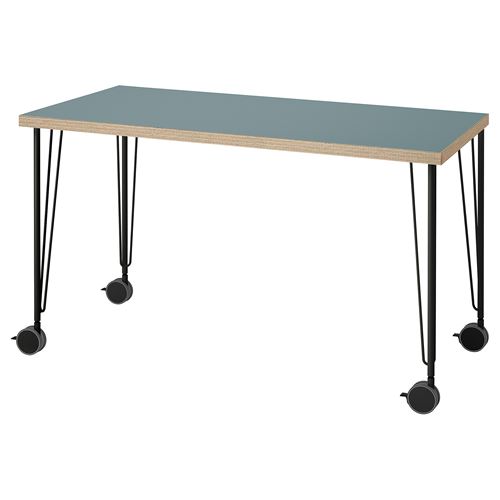 IKEA - LAGKAPTEN, desk, grey/black, 120x60 cm