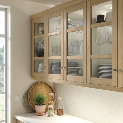 IKEA - FORSBACKA, glass door, oak, 40x60 cm
